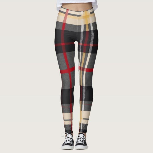 Sophisticated mix tartan leggings (Front)