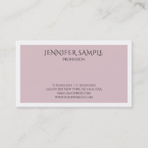 Sophisticated Modern Clean Design Trendy Plain Business Card