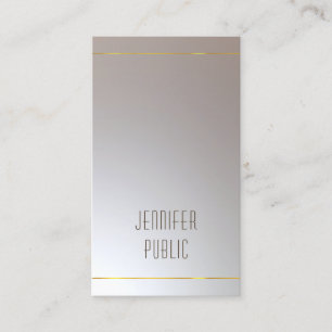 Sophisticated Modern Design Glamour Unique Plain Business Card