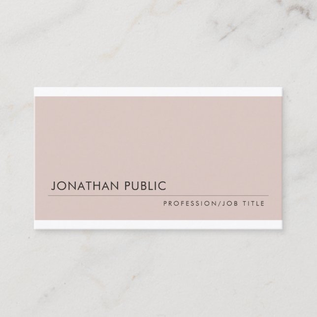 Sophisticated Modern Design Professional Cool Luxe Business Card (Front)