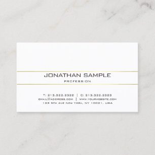 Sophisticated Modern Gold Minimalist Design Trendy Business Card