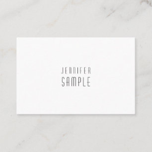 Sophisticated Modern Minimal Fine Plain Sleek Business Card