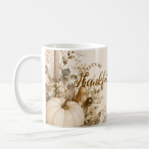 Sophisticated Modern Neutral Thanksgiving Coffee Mug