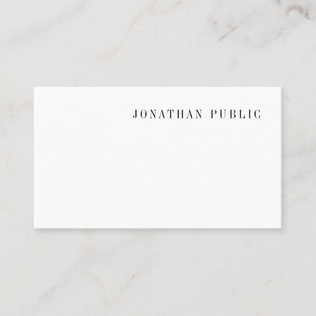 Sophisticated Modern Professional Simple Elegant Business Card (Front)