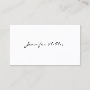 Sophisticated Modern Professional Sleek Chic Plain Business Card