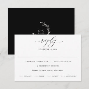 Sophisticated Modern RSVP Card for Your Wedding