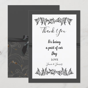 SOPHISTICATED MODERN thank you Invitation