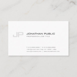 Sophisticated Monogram Plain Simple Modern Business Card