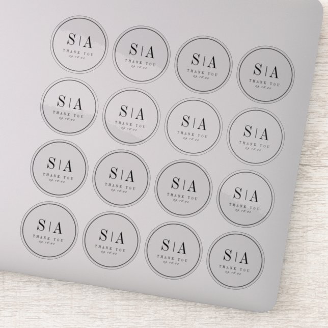 Sophisticated monogram wedding favour transparent (Detail)