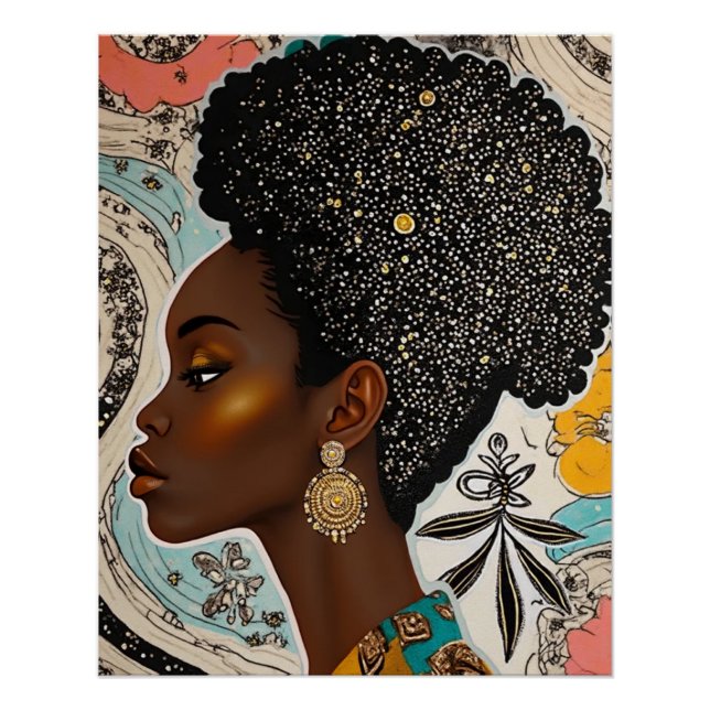 Sophisticated Multicolor Abstract Poster (Front)