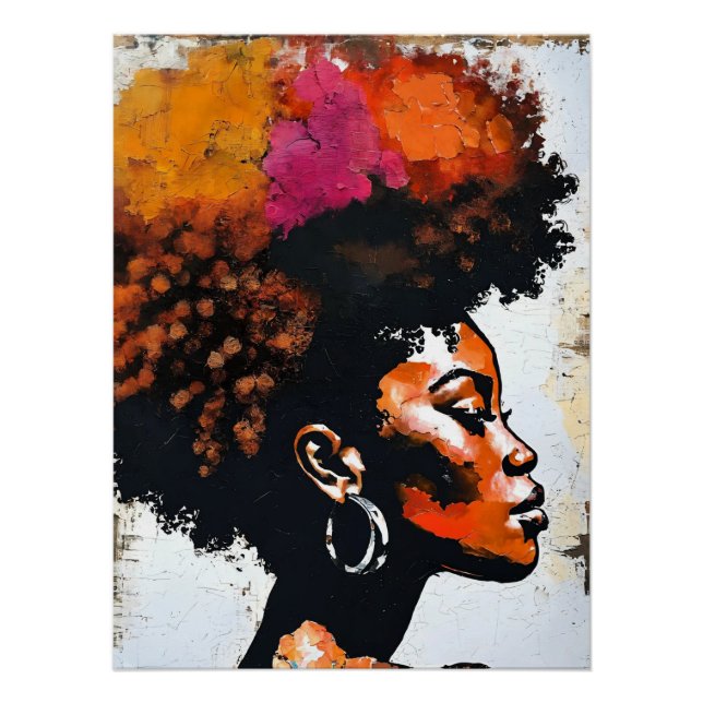 Sophisticated Multicolor Abstract Poster (Front)