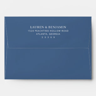 Sophisticated Navy Minimalist Typographic Envelope
