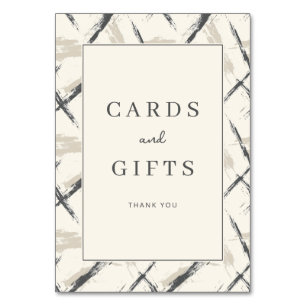 Sophisticated Neutral Brushstroke Gratitude Card