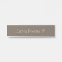 Sophisticated Neutral Colour Desk Hanging Nameplat