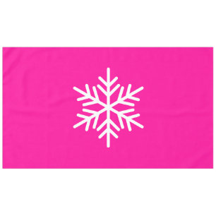 Sophisticated Nordic Snowflake On Peppermint Pink Tablecloth
