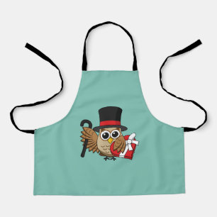 Sophisticated Owl with Heart Chocolate Box Apron
