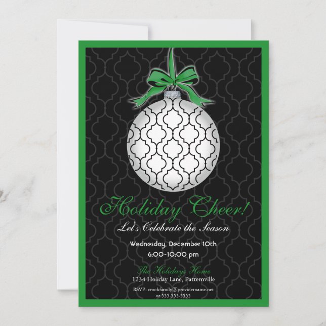 Sophisticated Pattern Ornament Invitation (Front)