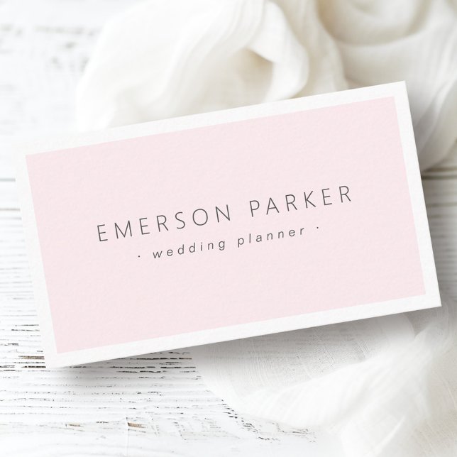 Sophisticated pink and grey modern minimalist business card (Sophisticated pink and gray modern minimalist business card)