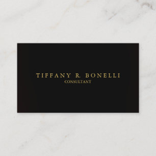 Sophisticated Plain Dark Grey Professional Elegant Business Card