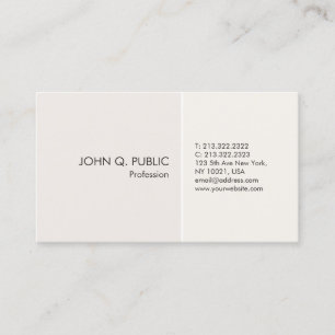 Sophisticated Plain Minimalist Design Modern Colou Business Card