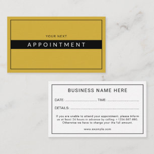 Sophisticated Professional Elegant Appointment Card