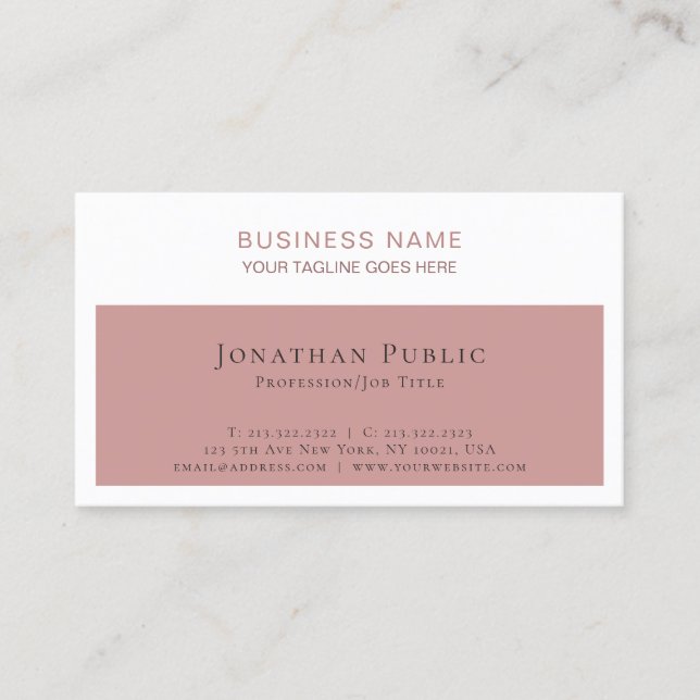 Sophisticated Professional Modern Corporate Business Card (Front)
