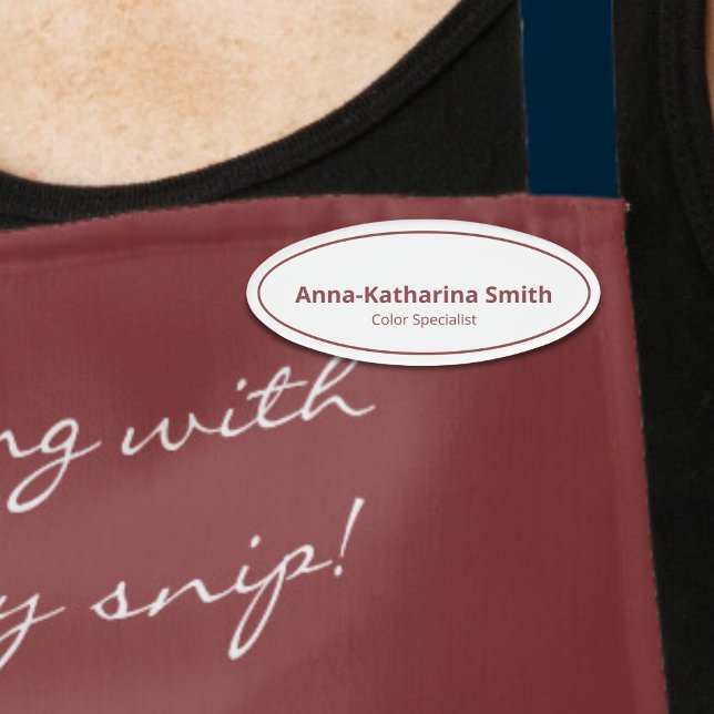 Sophisticated Professional White Expertise Oval Name Tag (Sophisticated Professional White Expertise Oval Name Tag)