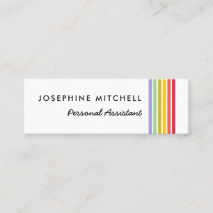 Sophisticated Retro Rainbow Striped Business Card