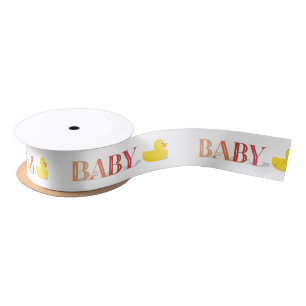 Sophisticated Rubber Duck Baby Shower Ribbons Satin Ribbon