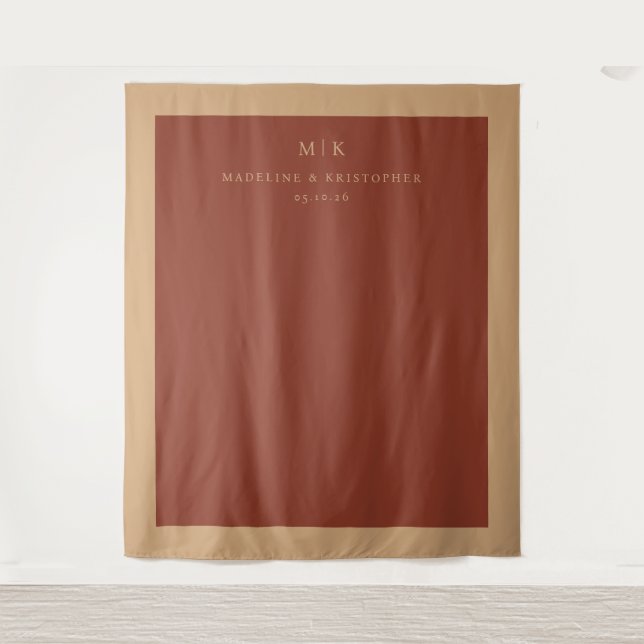Sophisticated Rust Minimalist Typographic Tapestry (Front)
