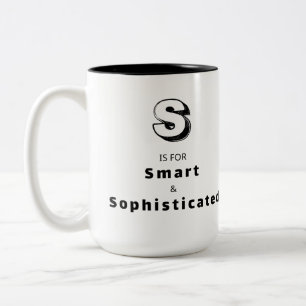 Sophisticated S - Personalised Luxury Praise Two-Tone Coffee Mug