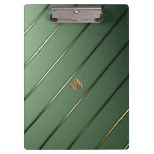 Sophisticated Sage Green & Gold Clipboard