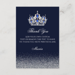 Sophisticated Sapphire Thank You Cards