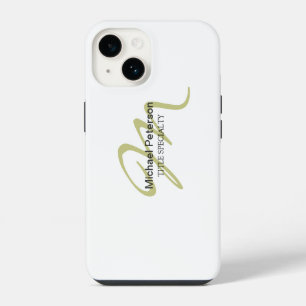 Sophisticated Script Monogram Initial Modern iPhone 14 Case