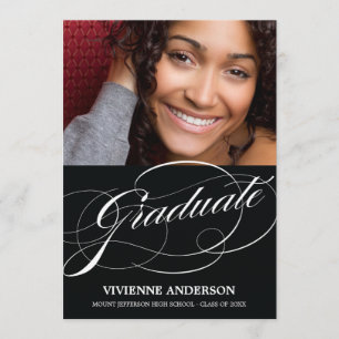 SOPHISTICATED SENIOR   GRADUATION PARTY INVITATION