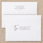 Sophisticated Serif & Script Back Addressed Envelo