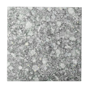 Sophisticated Silver Colour Faux Glitter Solid Tile