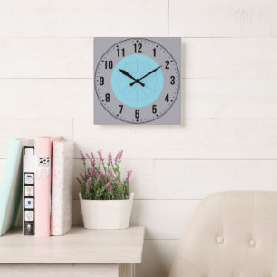 Sophisticated Silver Colour Square Wall Clock