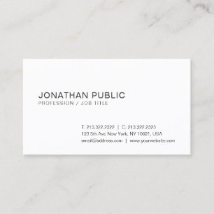 Sophisticated Simple Graphic Design Trendy Plain Business Card