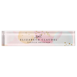 Sophisticated Simple Pastels Nameplate
