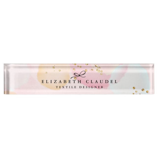 Sophisticated Simple Pastels Nameplate (Front)