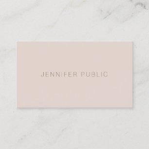 Sophisticated Simple Plain Professional Modern Top Business Card