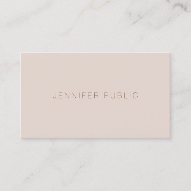 Sophisticated Simple Plain Professional Modern Top Business Card (Front)