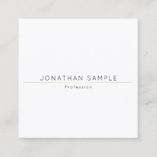Sophisticated Simple Square Design Gold Plain Luxe Business Card