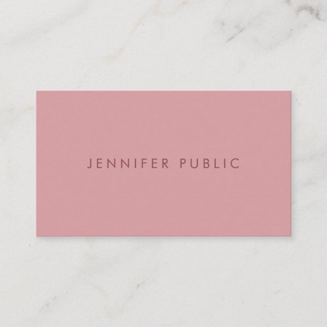 Sophisticated Simple Template Trend Colours Modern Business Card (Front)