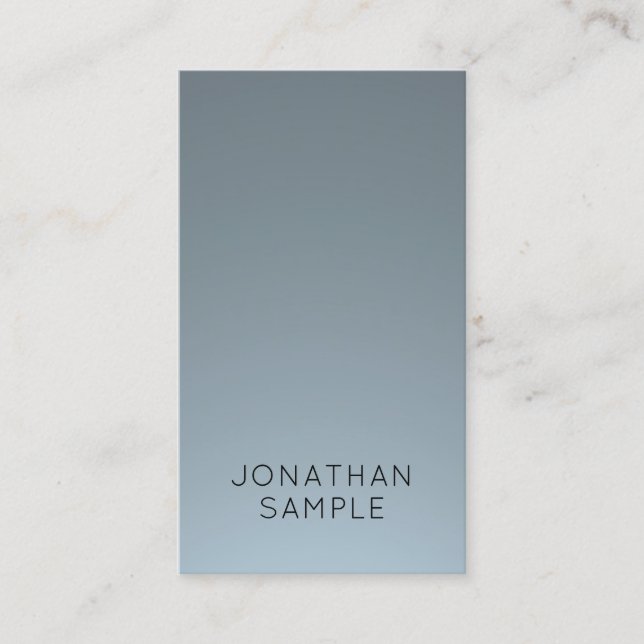 Sophisticated Simple Vertical Design Modern Plain Business Card (Front)