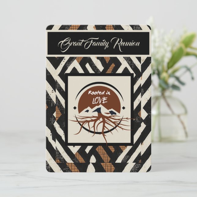 Sophisticated Soulful Family Reunion Invitation (Standing Front)