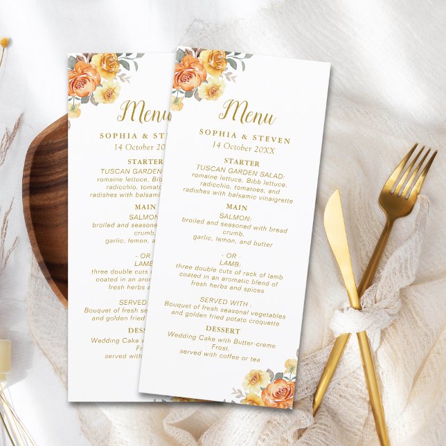 Sophisticated spring wedding with orange blossoms programme (Creator Uploaded)