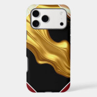 Sophisticated Statement: Black Gold Cream Wave Dia