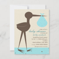 Sophisticated Stork Robin's Egg Blue Baby Shower